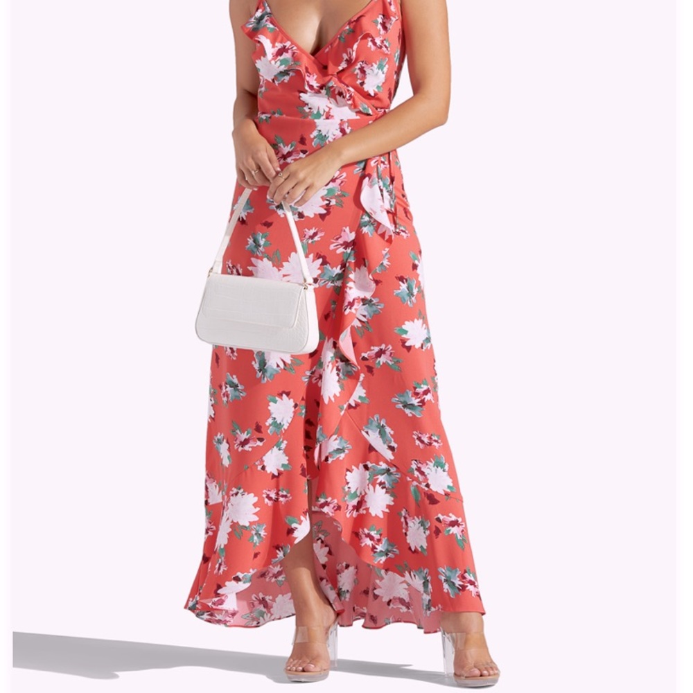 Ruffle Wrap Floral Maxi Dress🌸 - Never Worn!